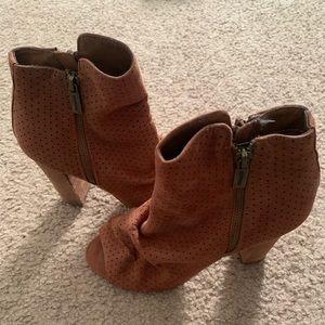 Brown Open Toe Bootie